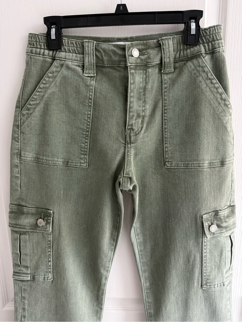 NWOT Vervet  Pants Dixie High Rise Straight Leg Cargo Stretch Indie Clean Girl 2 - Picture 8 of 12
